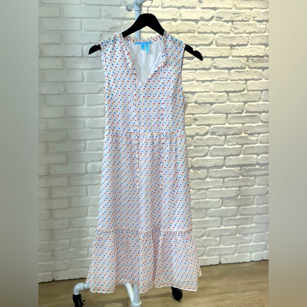 Draper James White Tie Neck Dress | Size 0